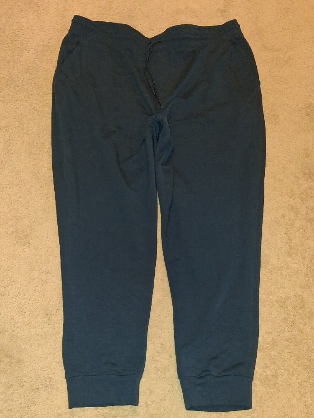 Athletic Works Men's Stretch Pants in Dark Navy with Draw String Front DriWorks